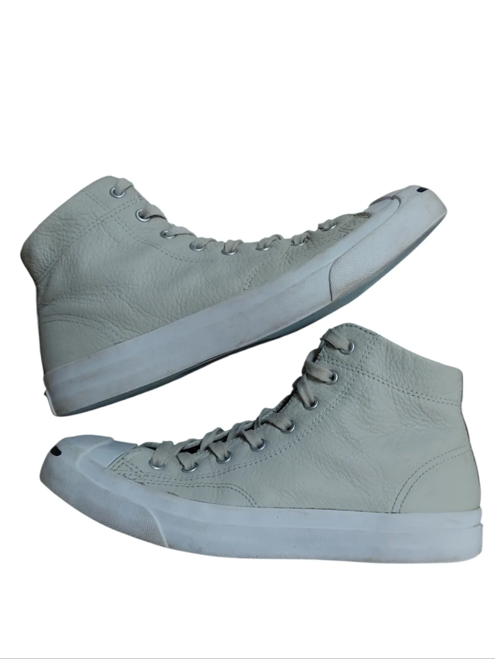 Converse High-Top Sneakers in Off-White/Light Gray - Picture 1 of 10